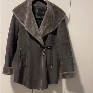 Ivanka Trump Teddy Jacket with Faux Fur Trim